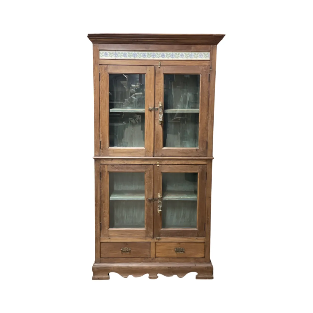 Vitrinekast 4 deurs Glaskast 4Dr 2la 110-40-200 cm