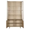 Vitrinekast Langley cappuccino/zand
