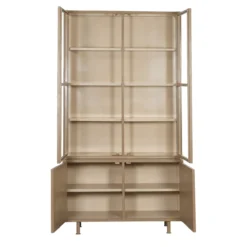 Vitrinekast Langley cappuccino/zand