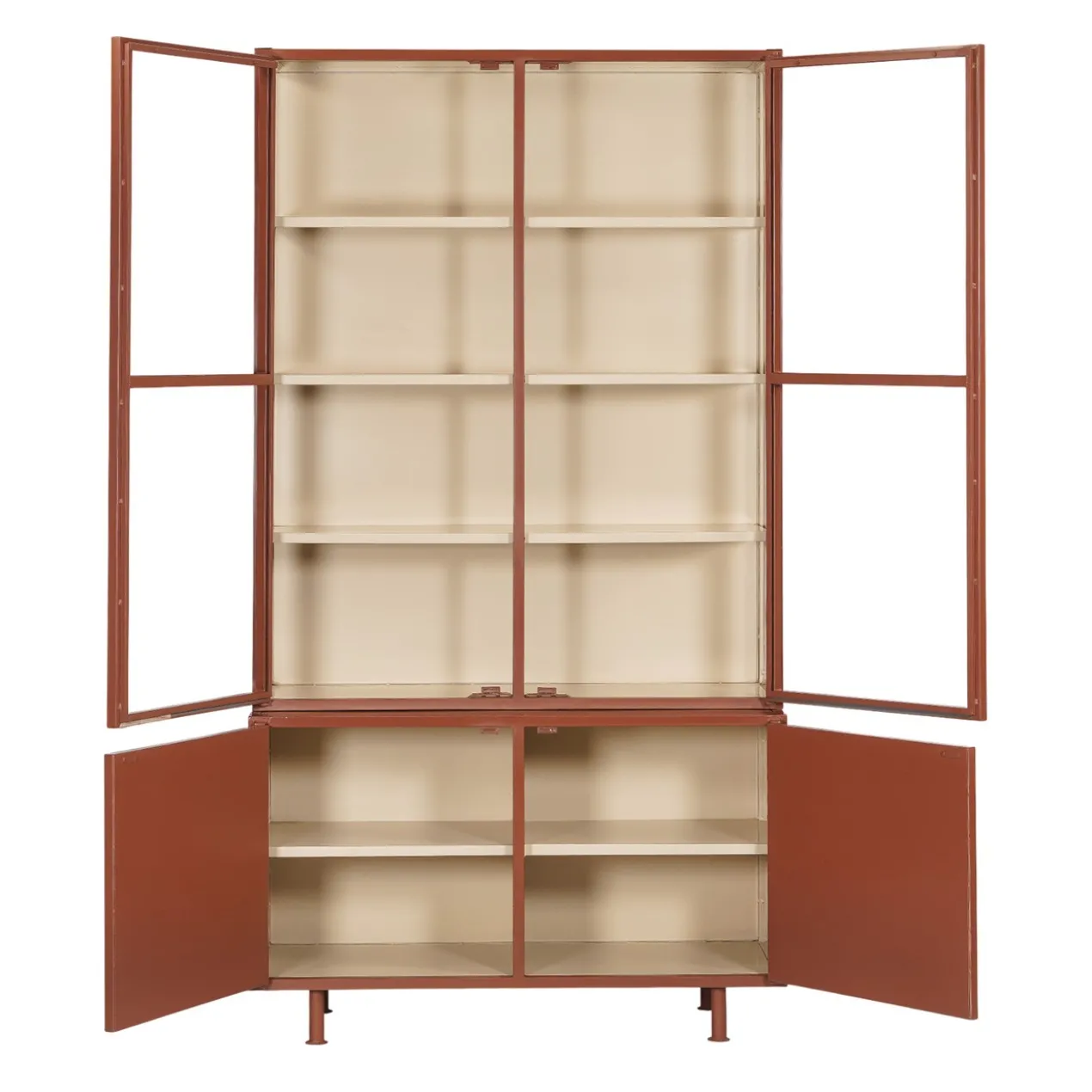Vitrinekast Langley terra/zand