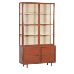 Vitrinekast Langley terra/zand