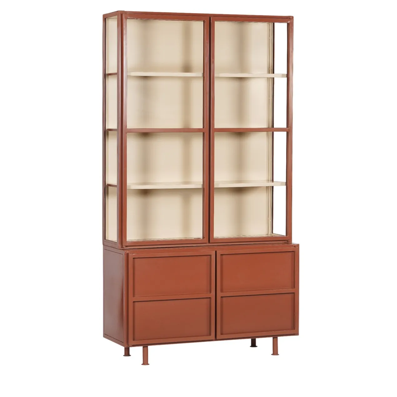 Vitrinekast Langley terra/zand