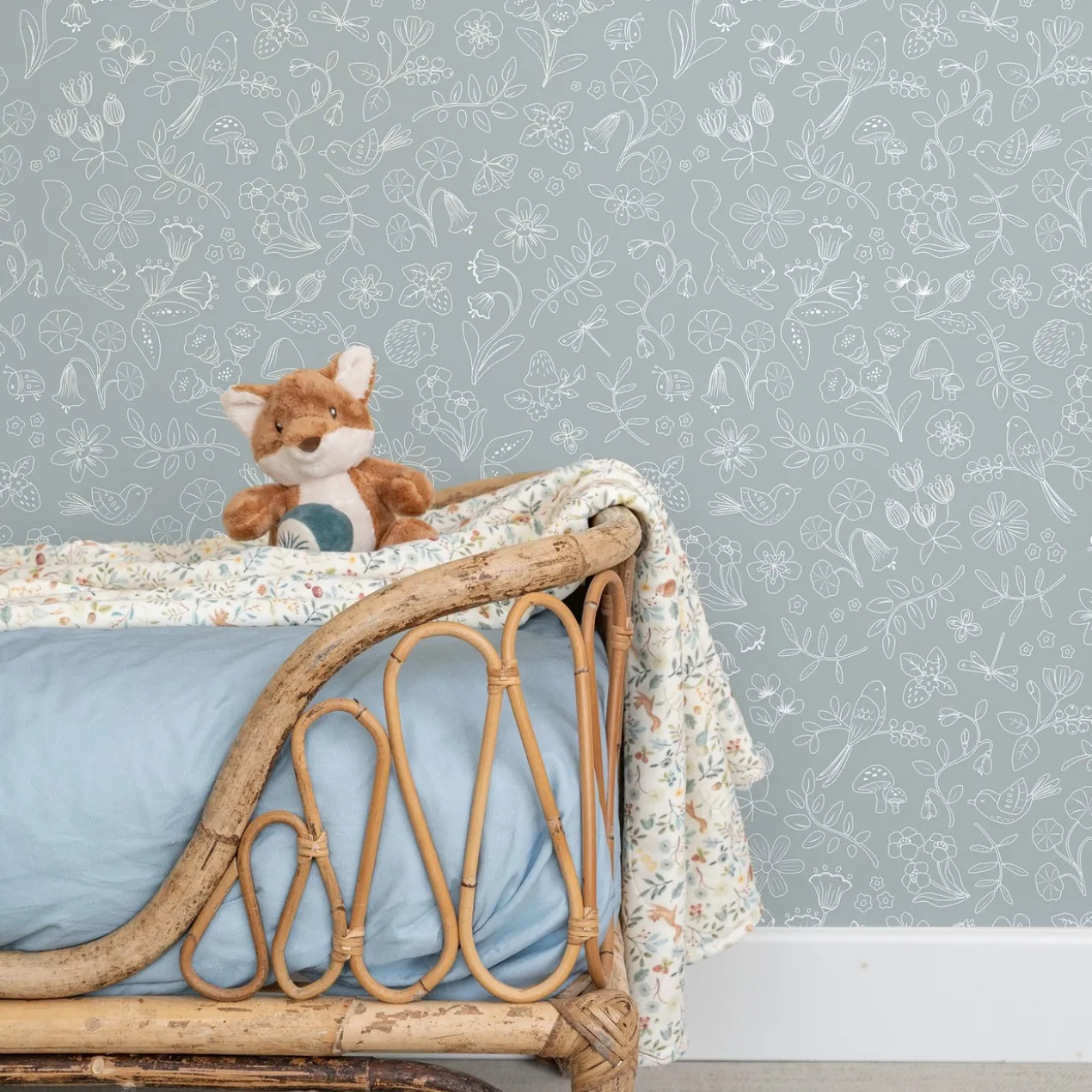 Vliesbehang Forest Wonders denim blue