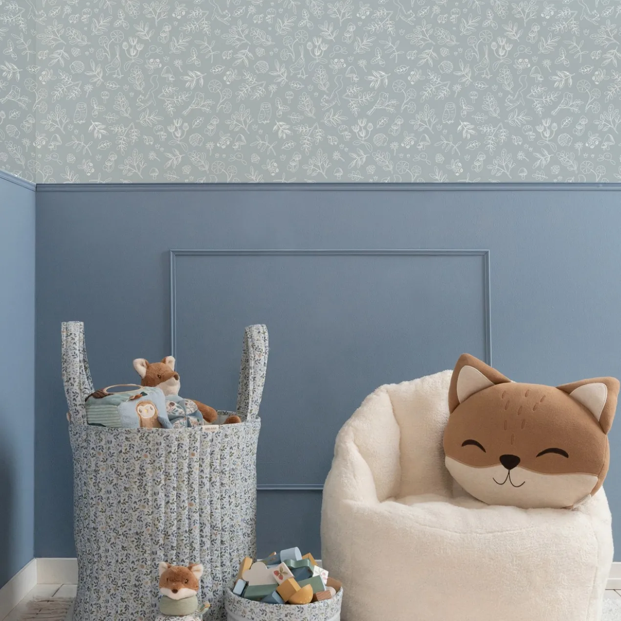 Vliesbehang Forest Wonders denim blue