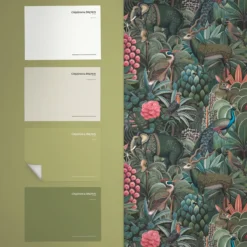 Vliesbehang jungle jamboree green