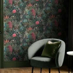 Vliesbehang jungle jamboree green