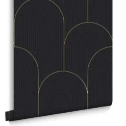 Vliesbehang Lancet Black & Gold