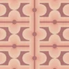 Vliesbehang met abstract patroon in retrostijl – rood, oranje #1