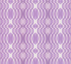 Vliesbehang met geometrische patronen in retrostijl - paars, crème, wit #1