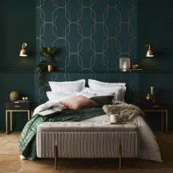 Vliesbehang Palais Green & Copper