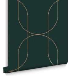 Vliesbehang Palais Green & Copper