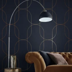 Vliesbehang Palais Navy & Copper