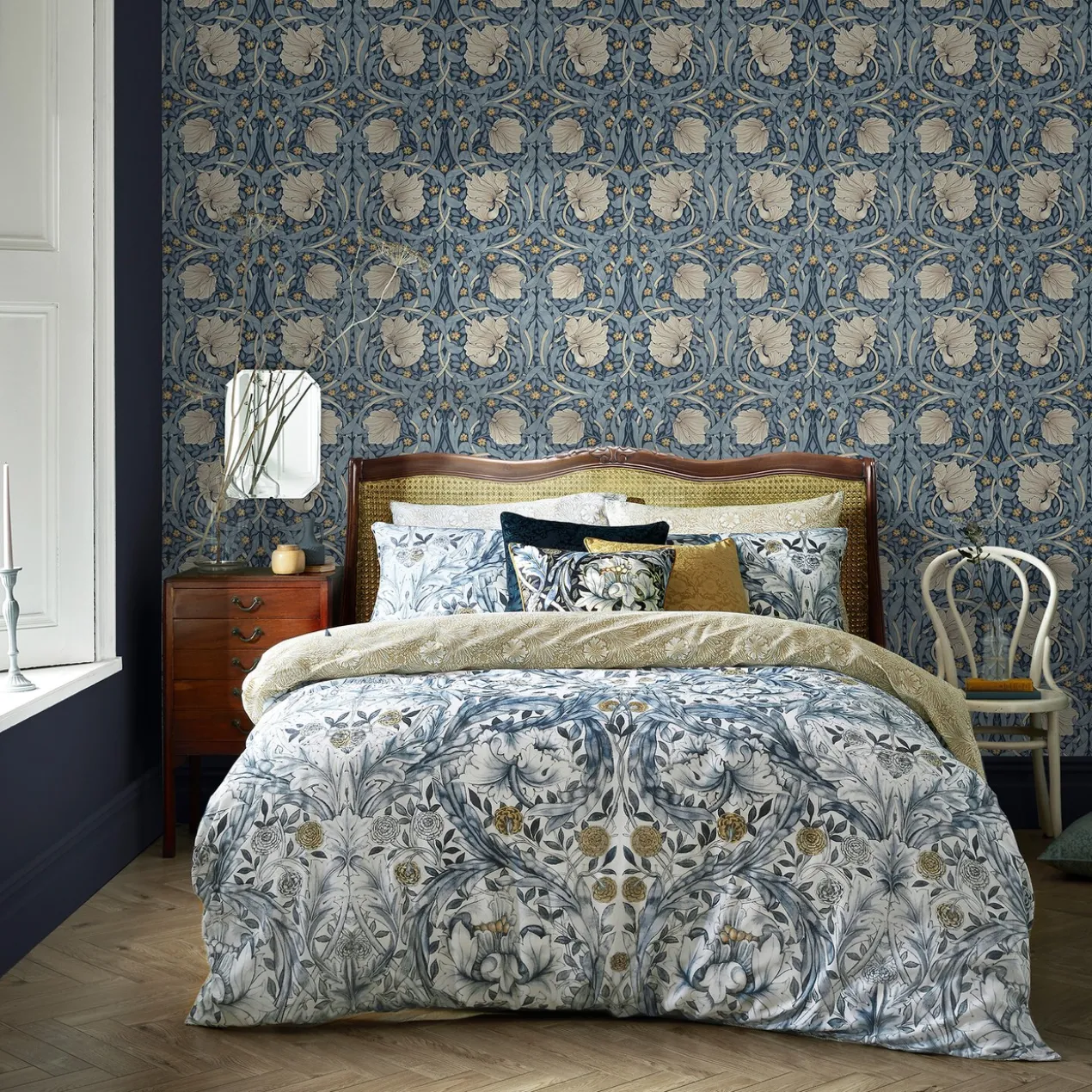 Vliesbehang pimpernel blue