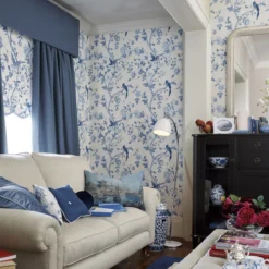 Vliesbehang summer palace royal blue