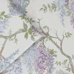 Vliesbehang wisteria garden pale iris