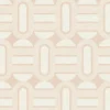 Vliesbehang zachtroze tinten in retropatronen met ovalen en balken - beige, crème, roze Zachtroze tinten in retropatronen met ovalen en balken - beige, crème, roze #1