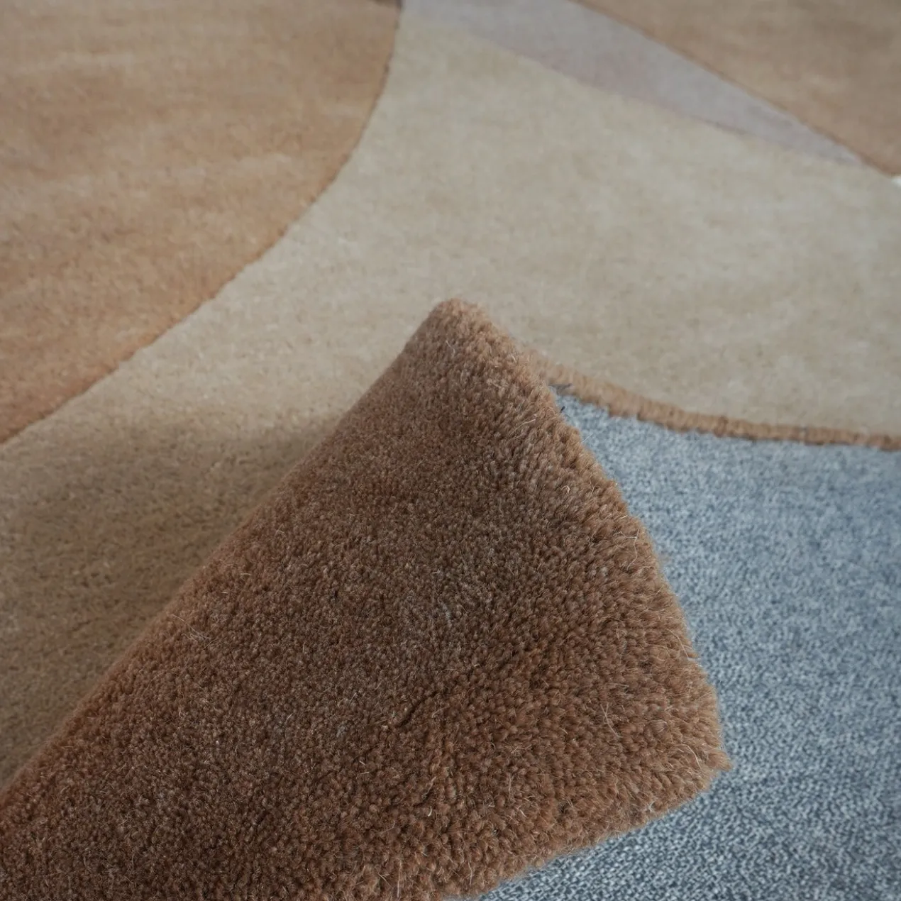 Vloerkleed Abstract beige/bruin Ø230 cm
