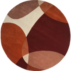 Vloerkleed Abstract terra/bruin Ø200 cm