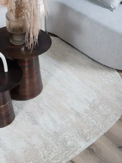 Vloerkleed Adel Medaillon beige 26001 - Ovaal 160 x 230 cm