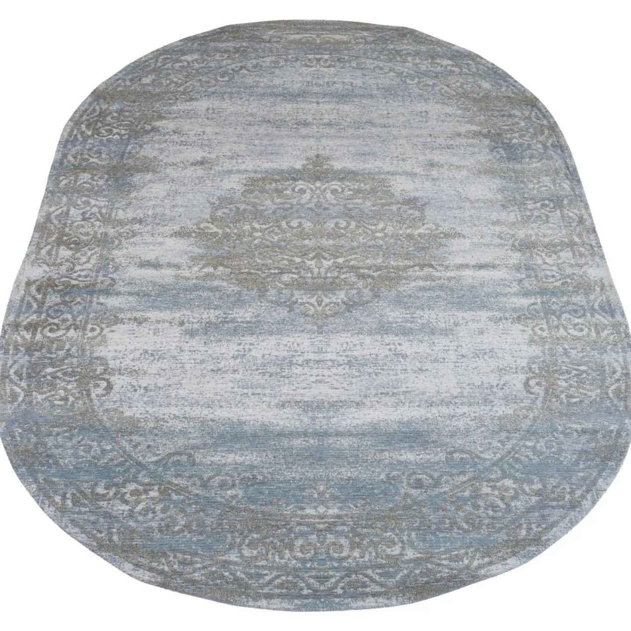 Vloerkleed Adel Medaillon light grey 26007 - Ovaal 160 x 230 cm