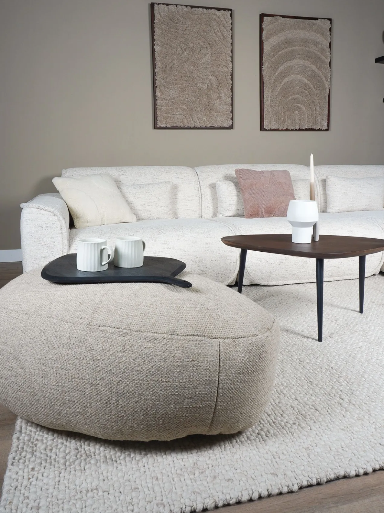 Vloerkleed Adige Beige - 160 x 230 cm