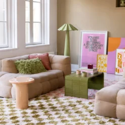 Vloerkleed Benny 160x230 cm moss green/off-white