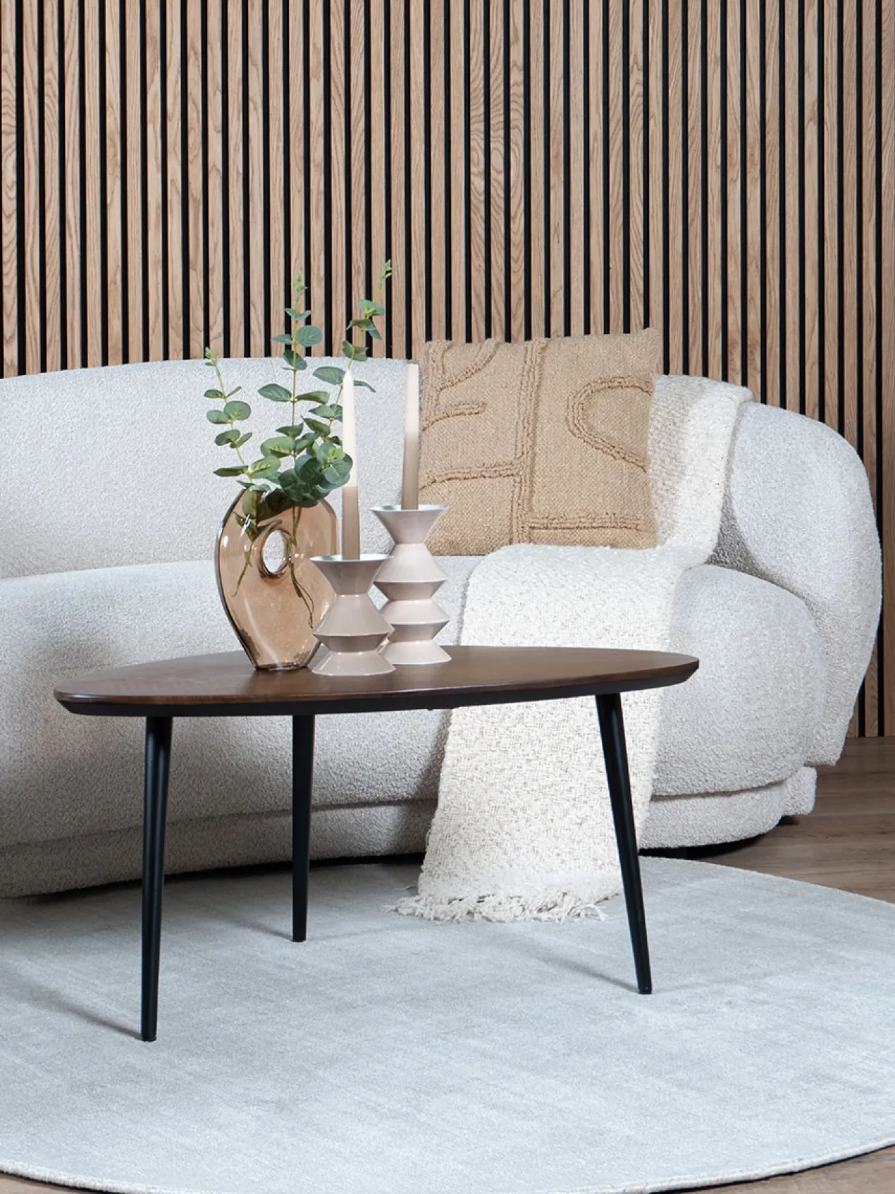Vloerkleed Cos Ivory - Rond ø150 cm