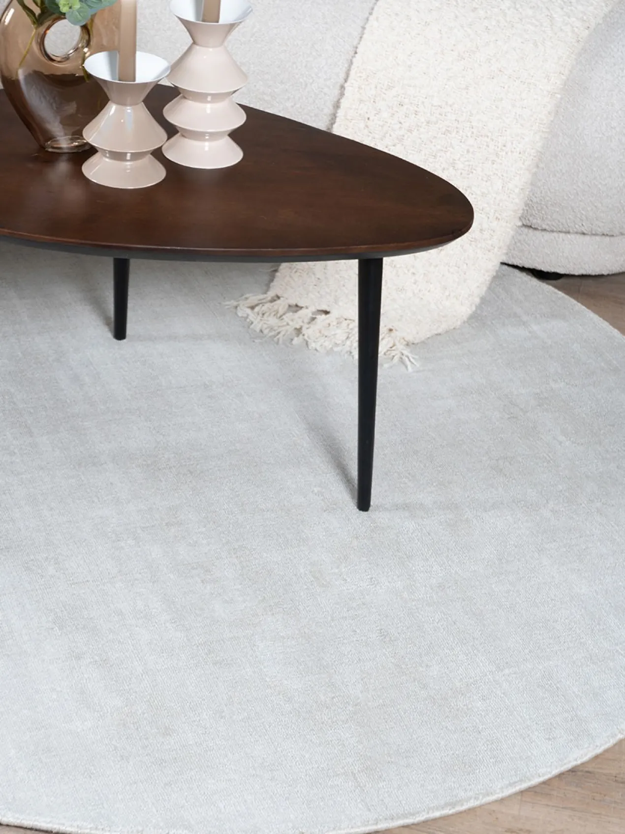 Vloerkleed Cos Ivory - Rond ø200 cm