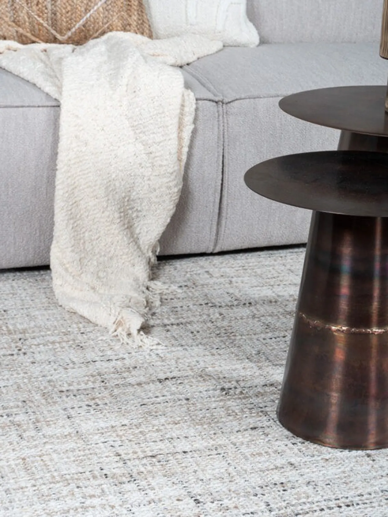 Vloerkleed Cross Beige - 160 x 230 cm