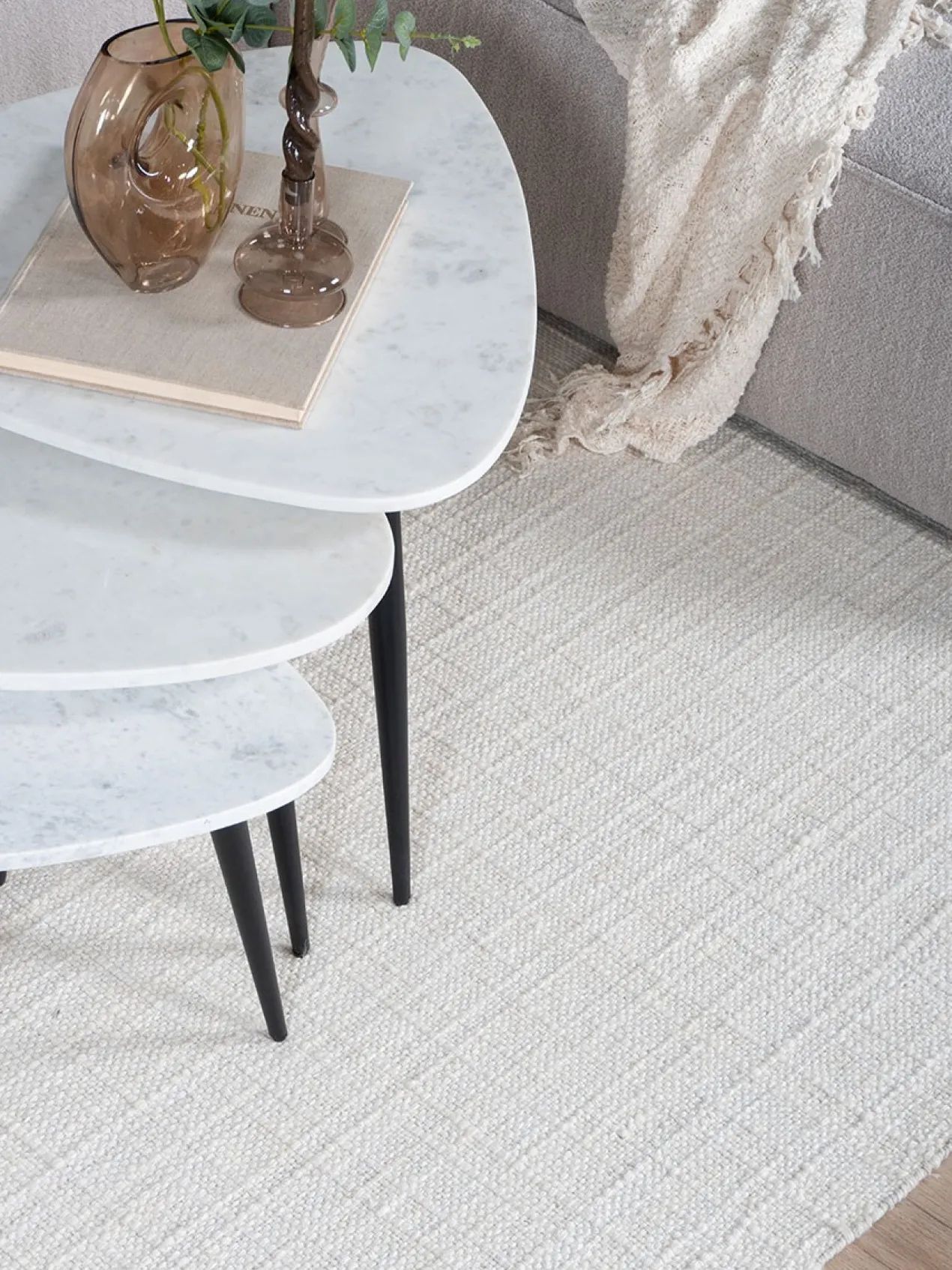 Vloerkleed Cross Naturel - 160 x 230 cm