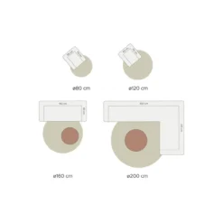 Vloerkleed Eli Brown ø120 cm