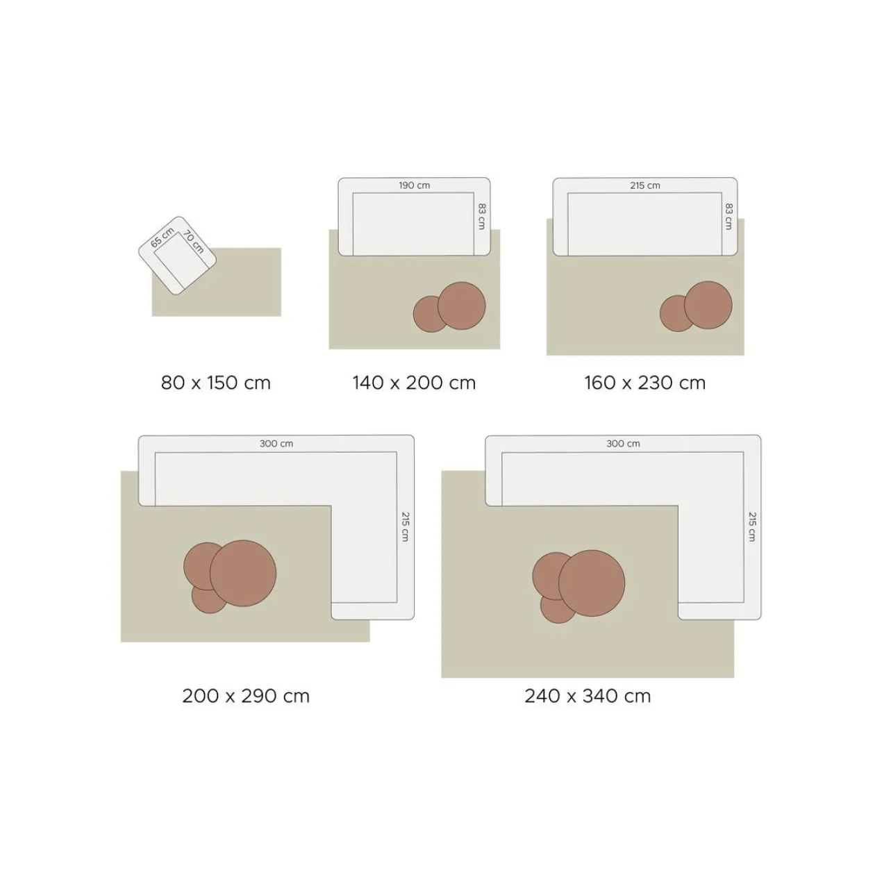 Vloerkleed Eli Brown 200 x 290 cm