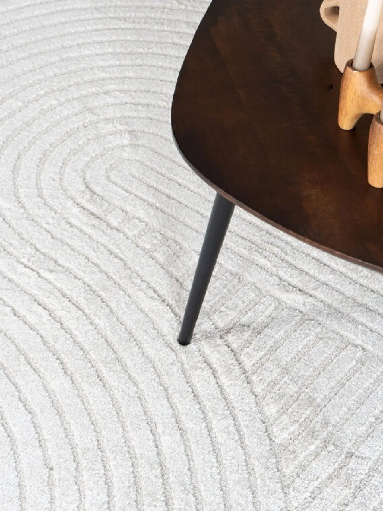 Vloerkleed Ella cream rond ø200 cm