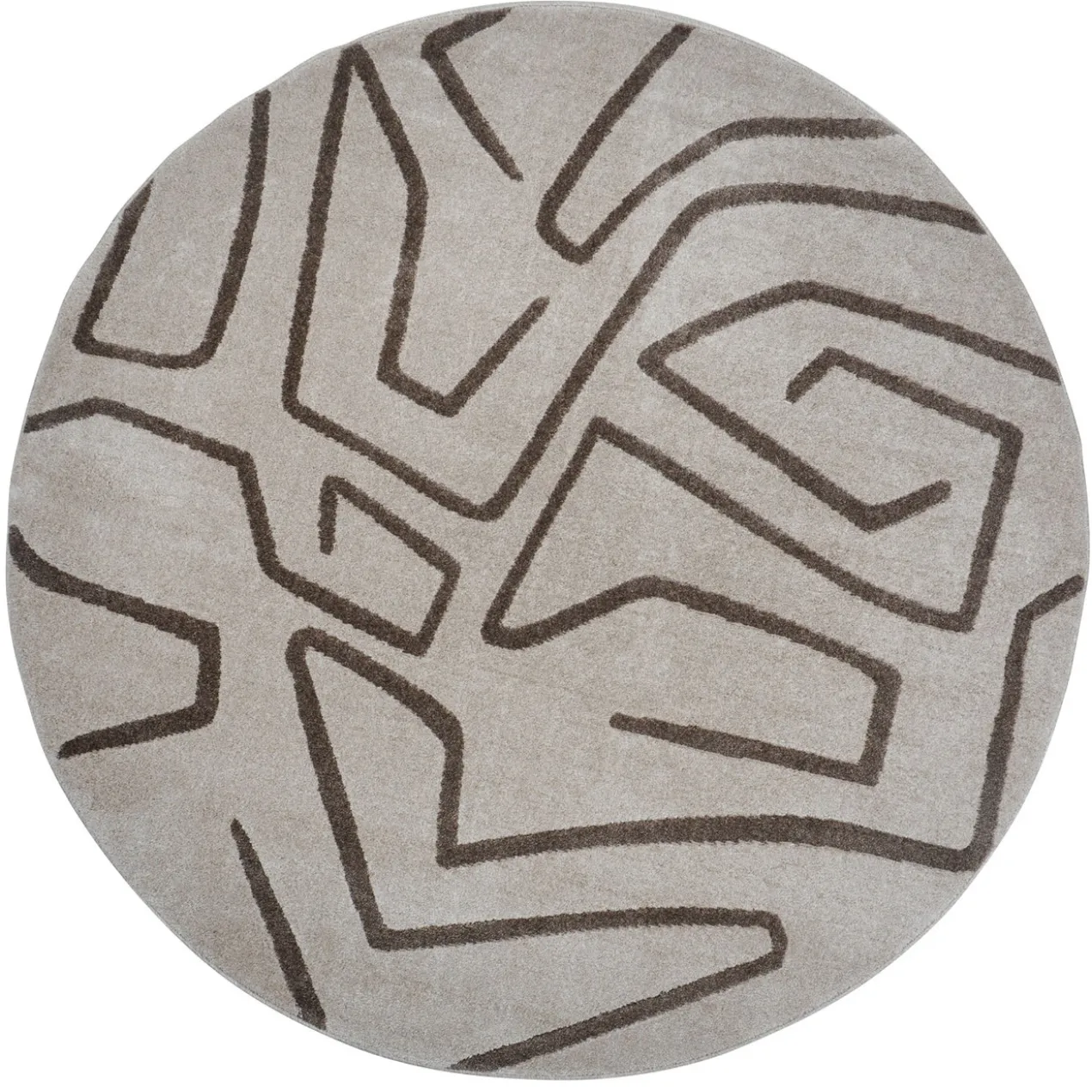 Vloerkleed Labyrint beige Ø200 cm