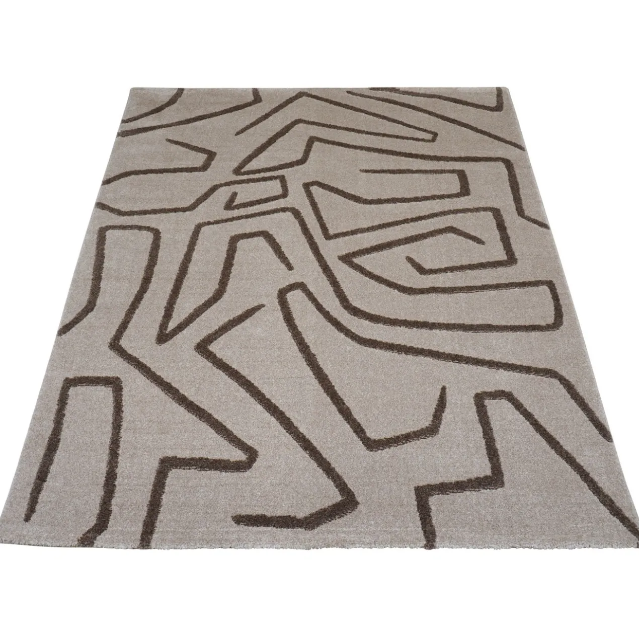 Vloerkleed Labyrint beige 200x280 cm