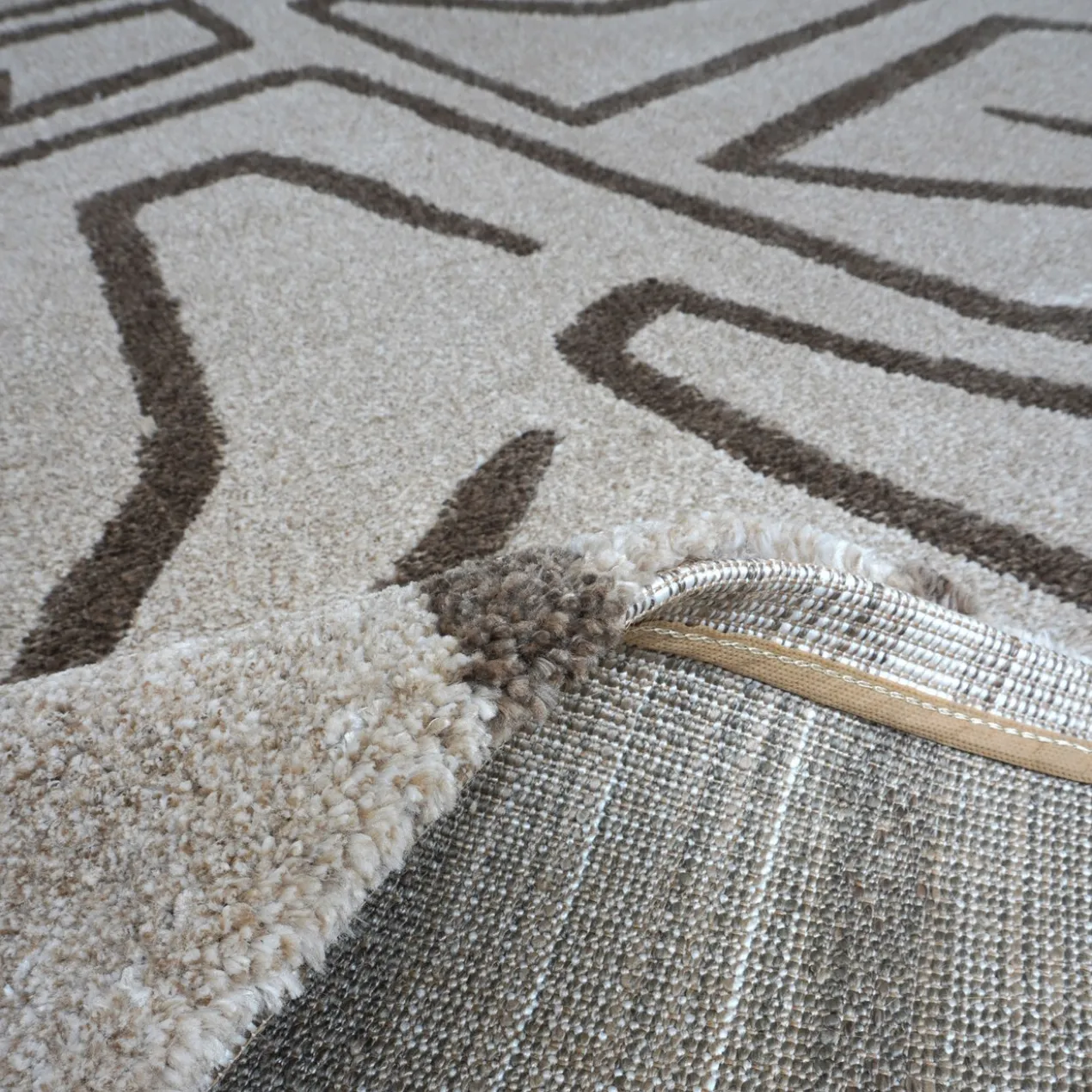 Vloerkleed Labyrint beige 200x280 cm