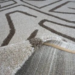 Vloerkleed Labyrint beige 240x340 cm