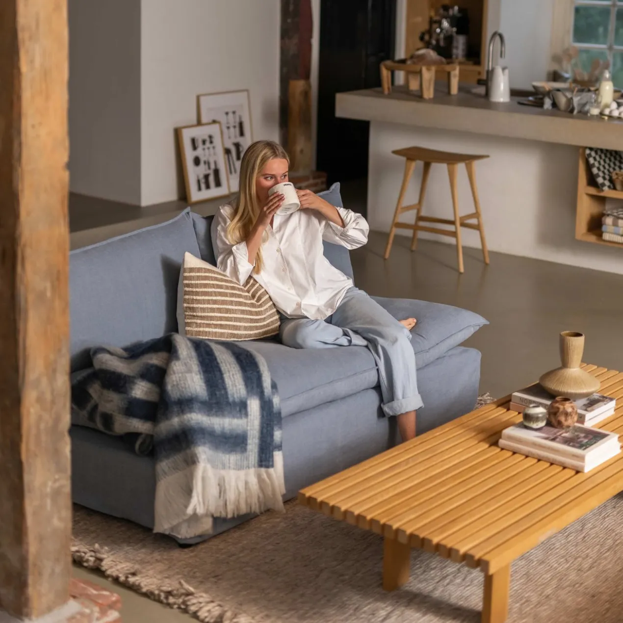 Vloerkleed Lenny 200x300 cm beige