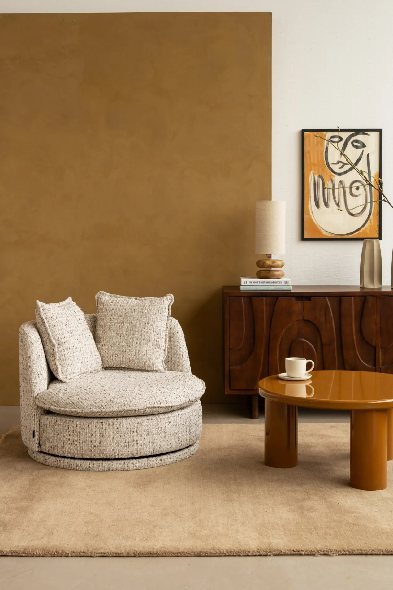 Vloerkleed Mex taupe 200x300 cm