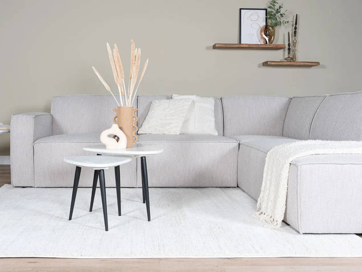 Vloerkleed Nina Creme - 320 x 440 cm