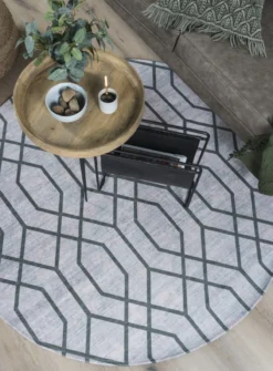 Vloerkleed Pattern Groen Rond ø120 cm