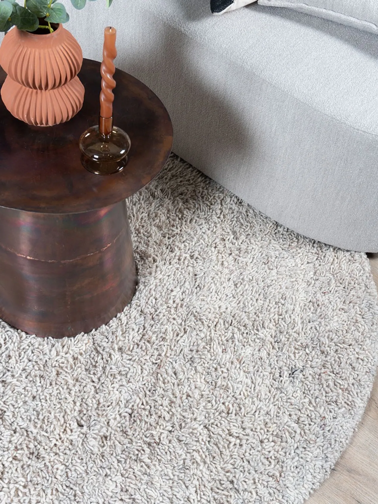 Vloerkleed Pelosa beige 200cm rond