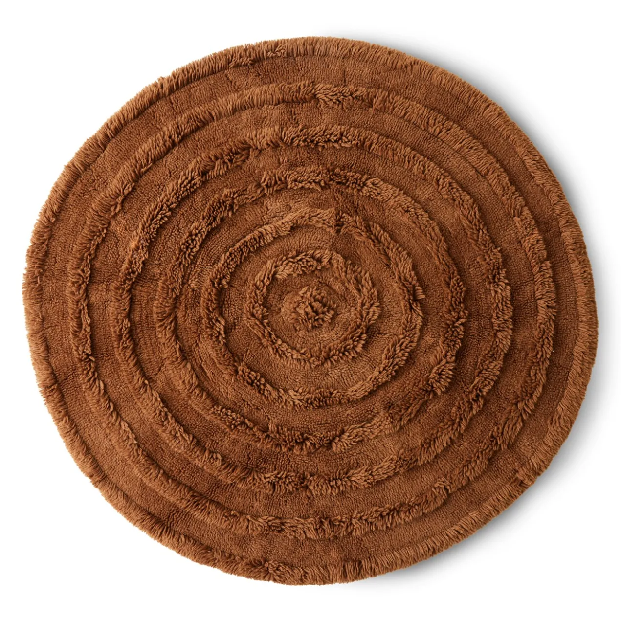 Vloerkleed Round Woolen Ø150 cm mahogany