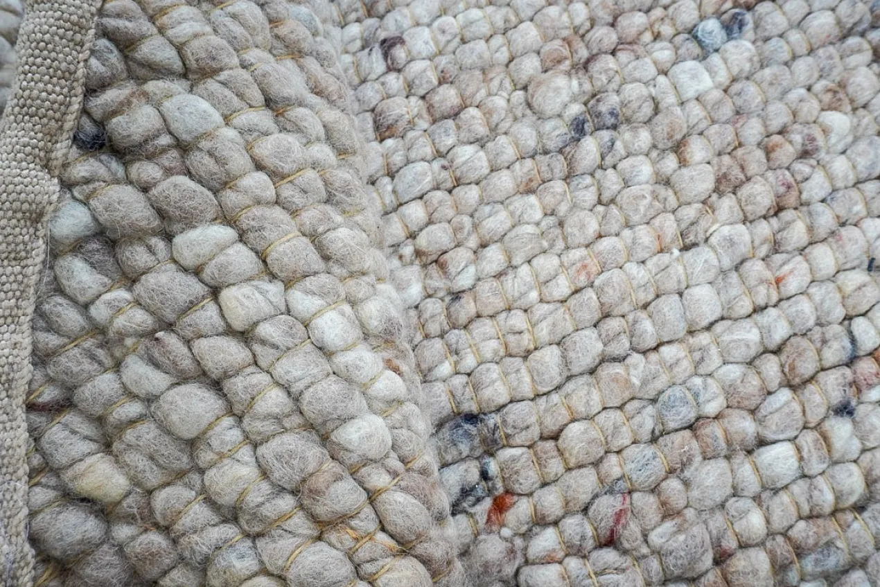 Vloerkleed Steve donker beige rond ø200 cm