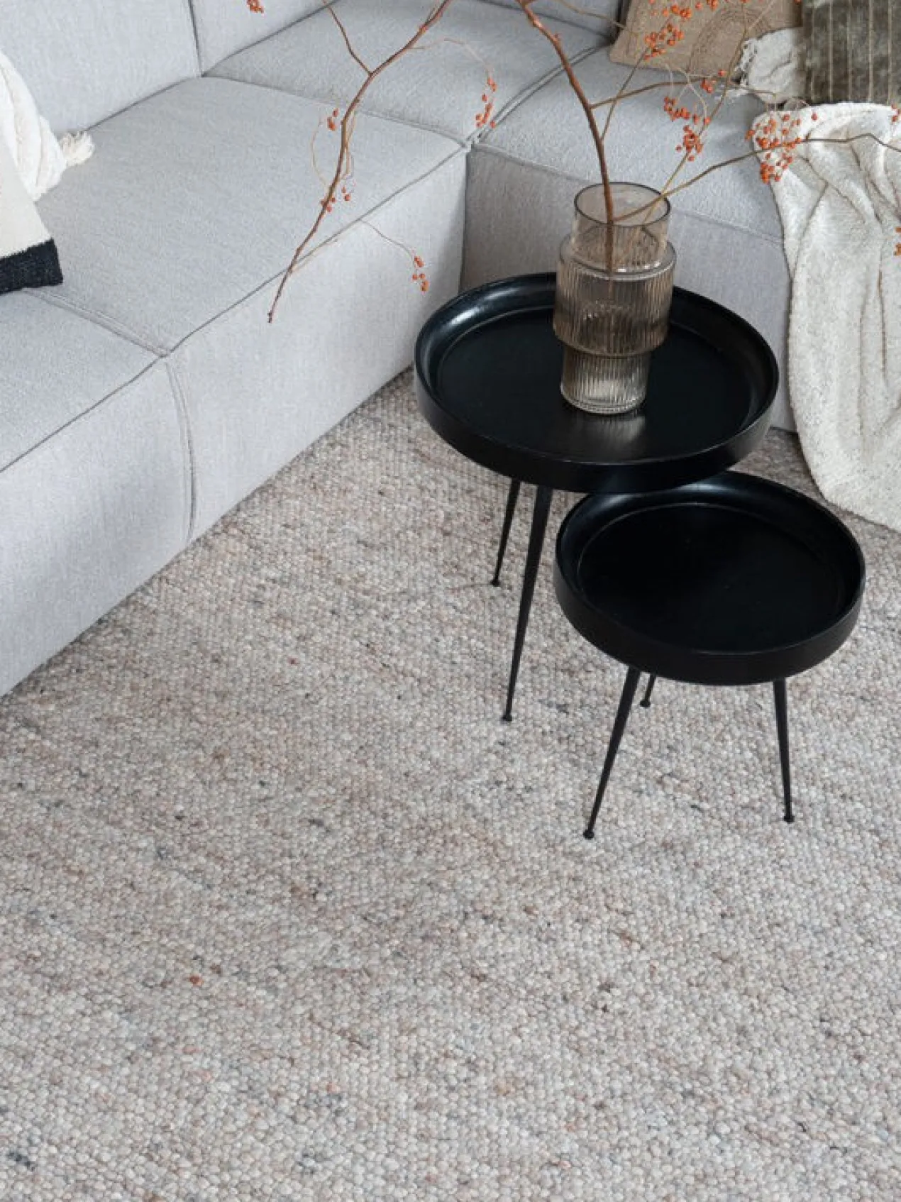 Vloerkleed Stone Donker Beige 200 x 280 cm