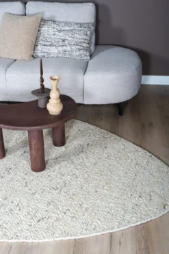 Vloerkleed Stone kiezelvormig beige 200 x 280 cm