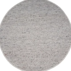 Vloerkleed Stone Licht Grijs - Rond ø160 cm