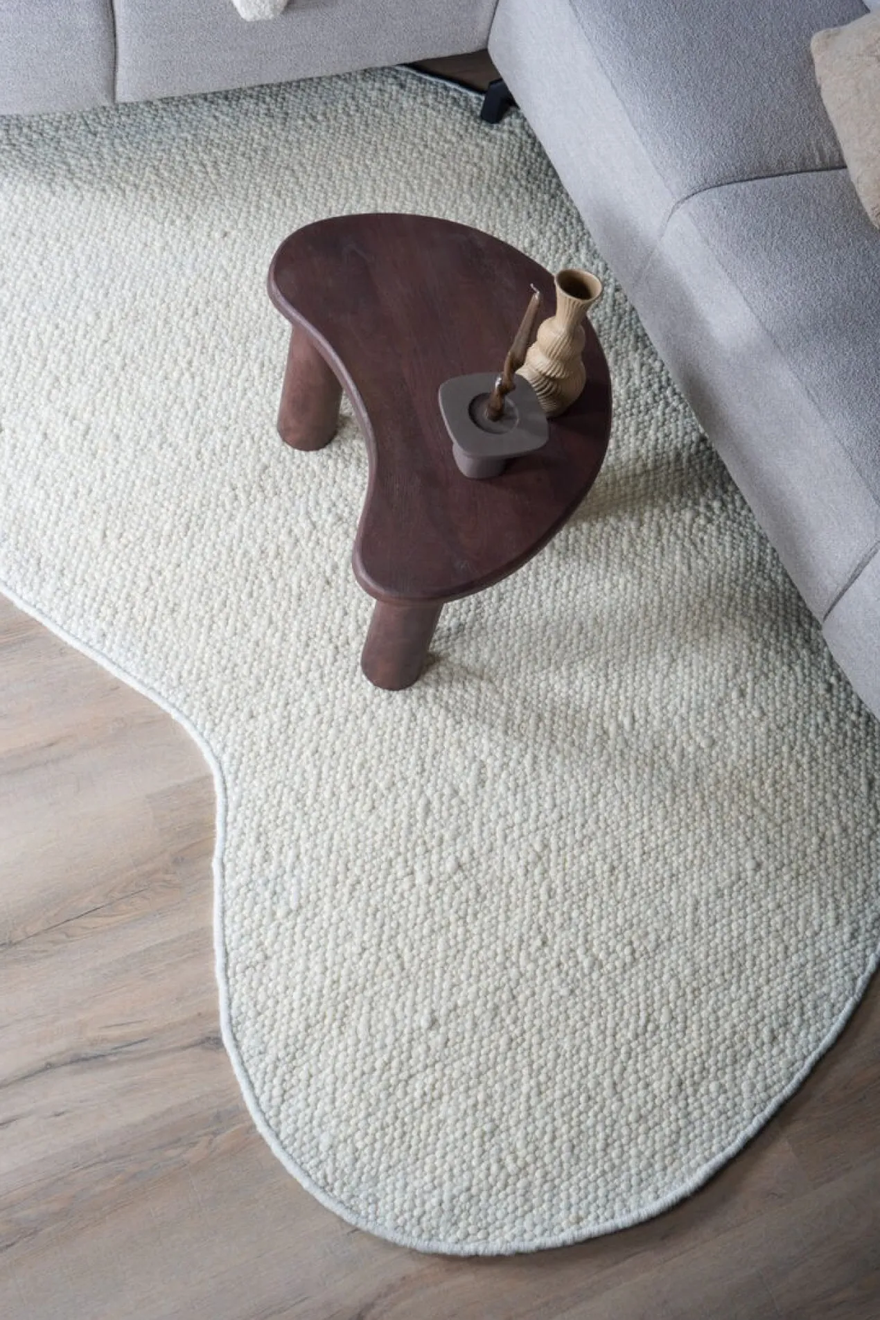 Vloerkleed Stone Organisch white 200x280 cm