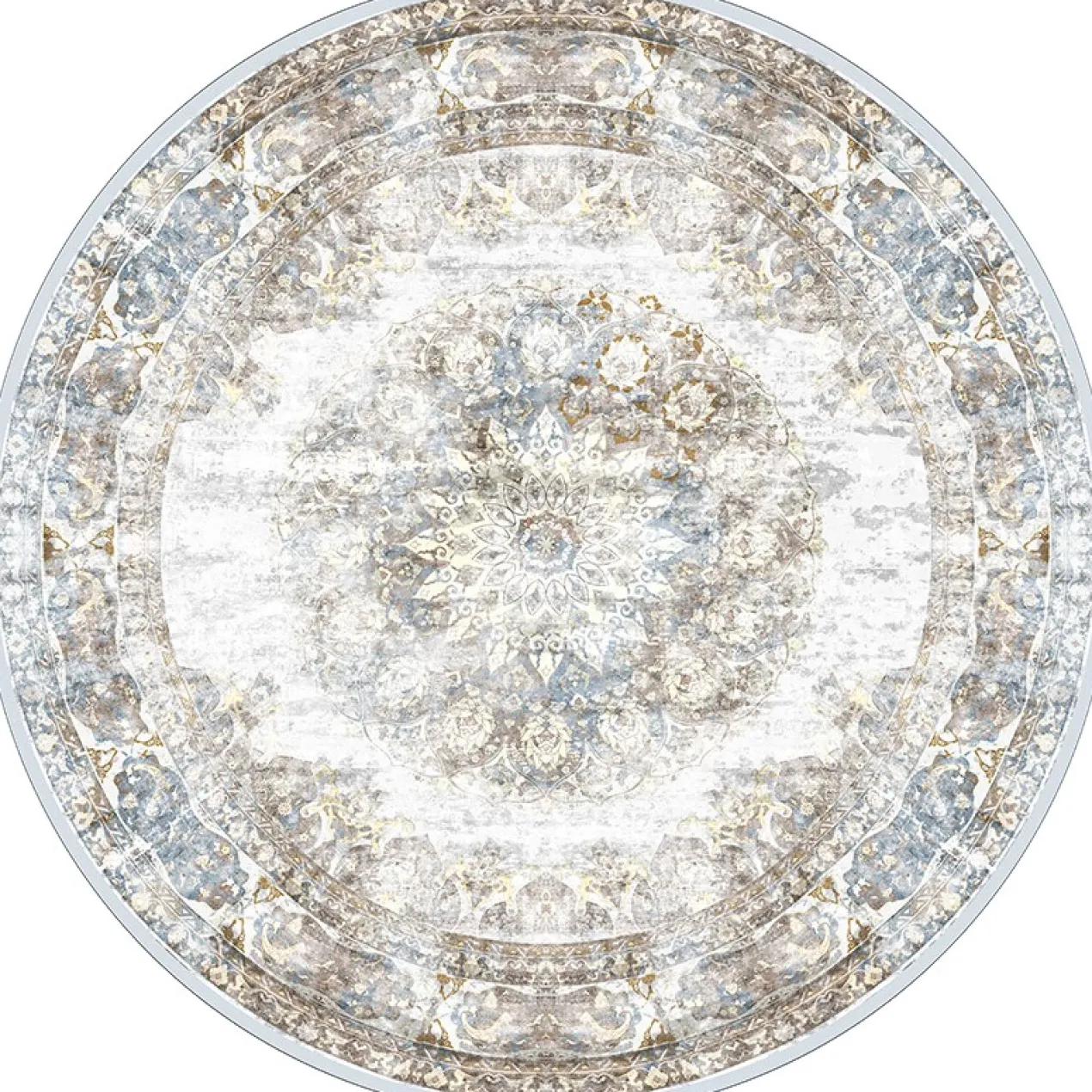 Vloerkleed Viola rond taupe ⌀160 cm