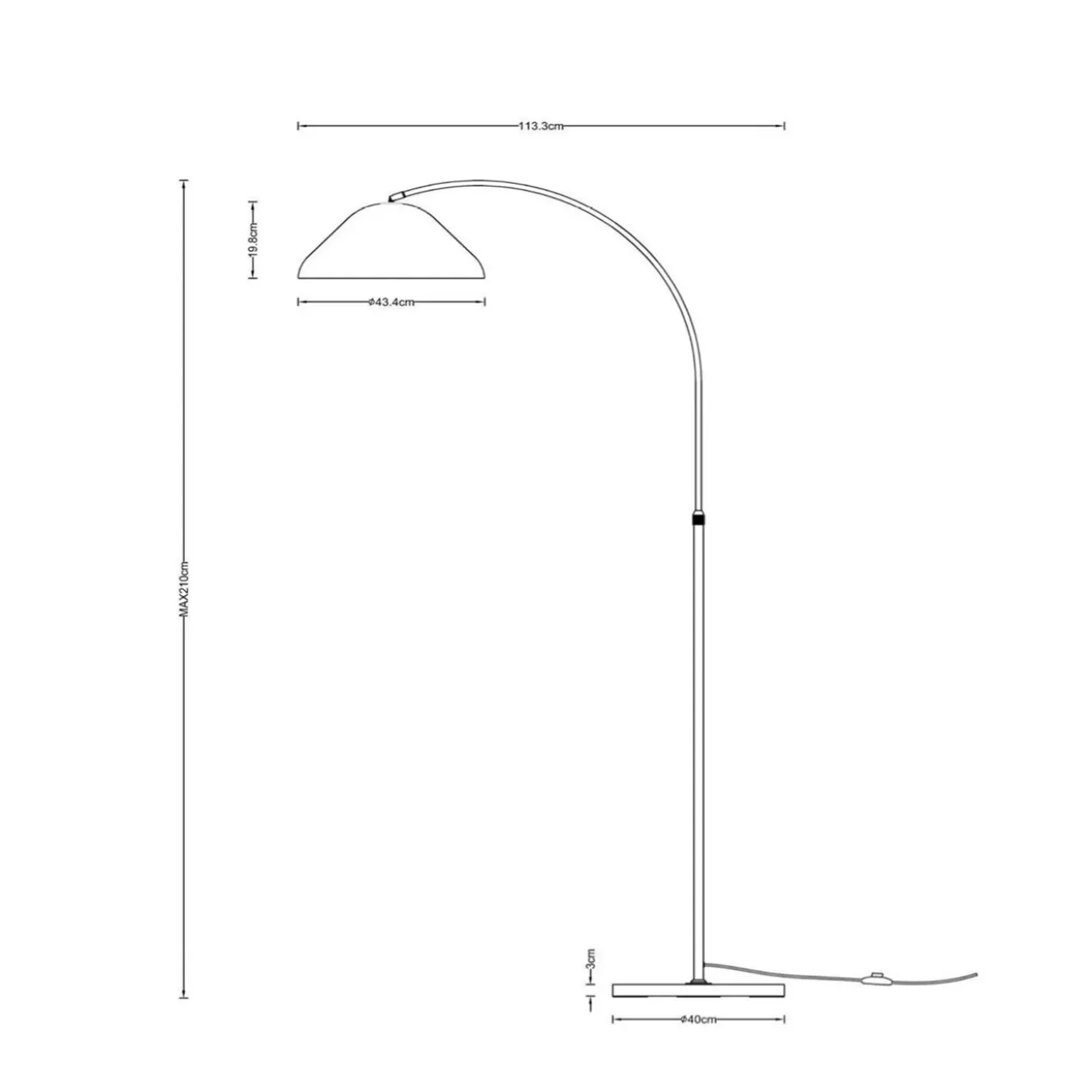 Vloerlamp Andres beige